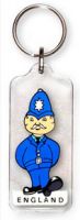 Policeman acrylic keyring